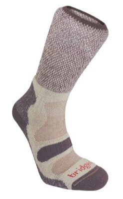 Bridgedale Womens Hike Lightweight Cotton Cool Sock Plum