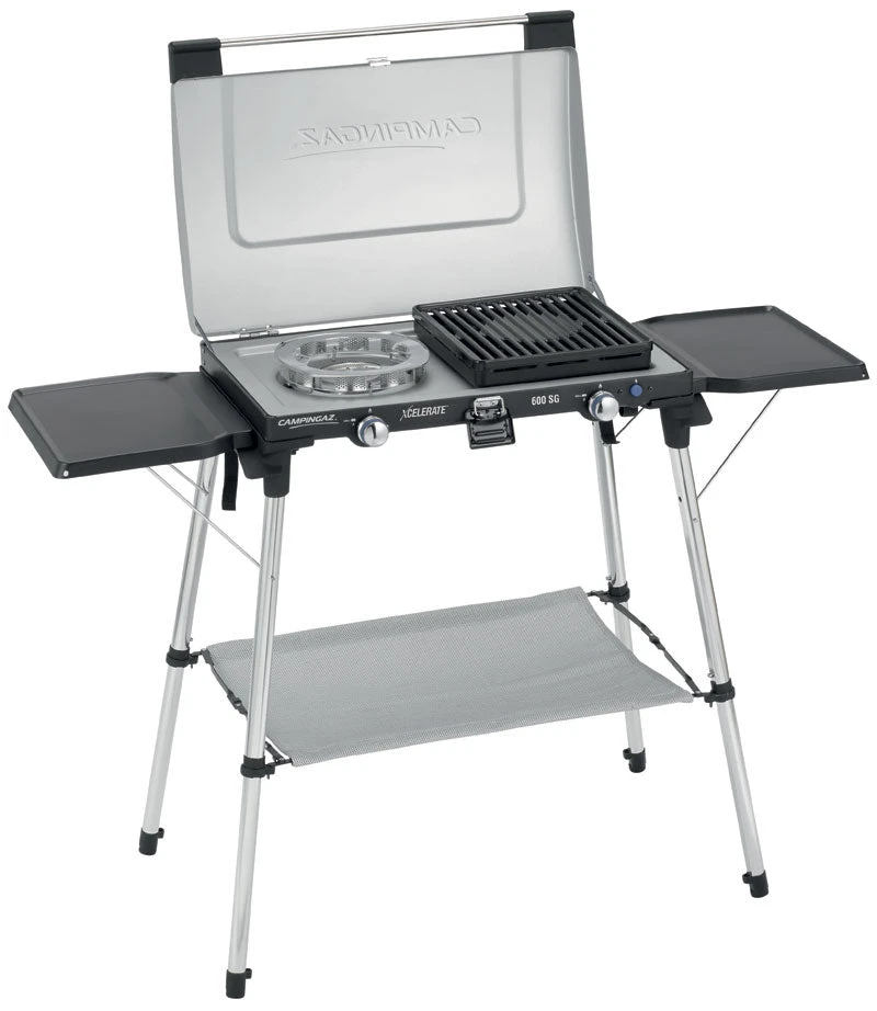Campingaz 600-SG Two Burner Stove With Stand And Griddle Plates