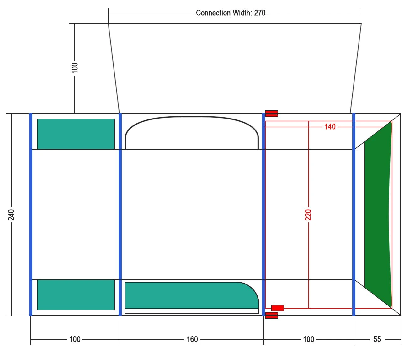 Coleman Journeymaster Deluxe Air M Driveaway Awning. - Image 3