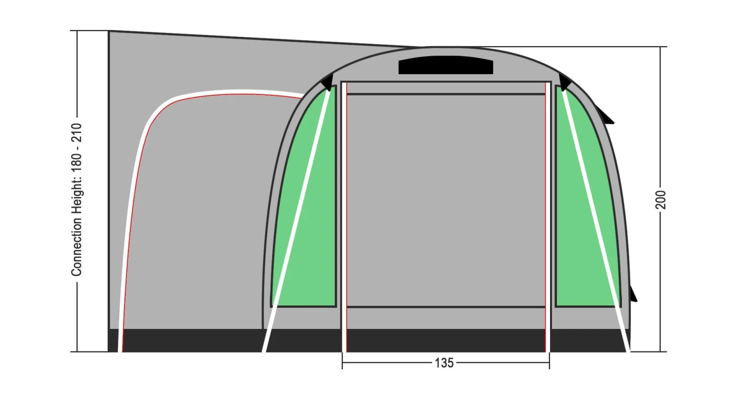 Coleman Journeymaster Deluxe Air M Driveaway Awning. - Image 4