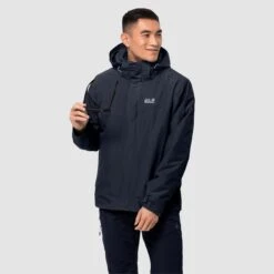 Jack Wolfskin Arland 3 In 1 Jacket Night Blue